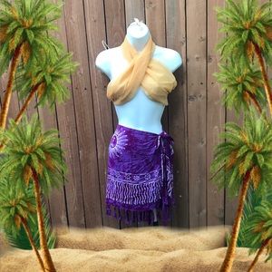 Pareos Purple Sun Fringe Sarong